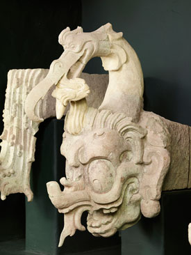 Copan Waterbird Fish Headdress before