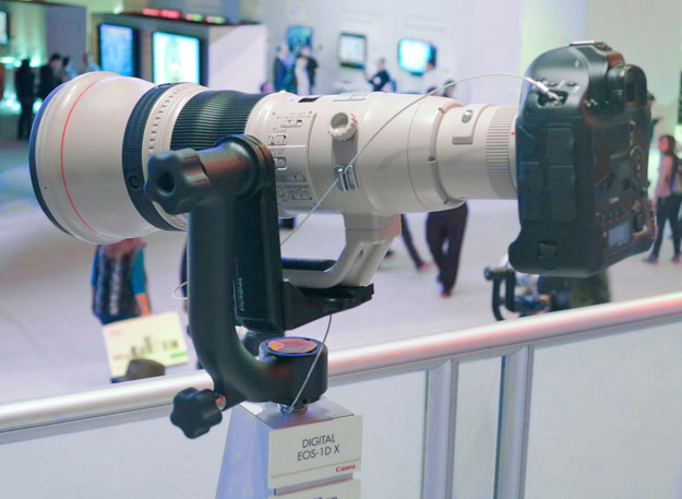 Canon EOS 1DX with telephoto lens, exhibited at PMA-CES 2013