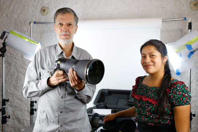 Nicholas Hellmuth Holding the Nikon AF-S NIKKOR 400mm telephoto lens